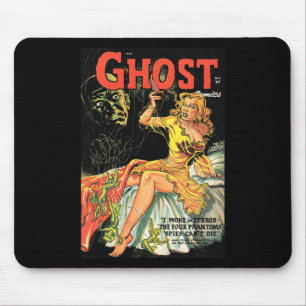 Halloween Horror Vintag Ghost Comic Book Retro Sc Mousepad