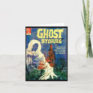 Halloween-Horror-Vintage-Geist Sensenmann-Comic Karte