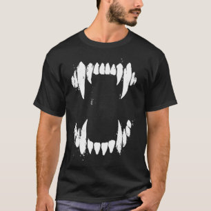 Halloween Horror Wolf Dog Vampire Monster Zähne T-Shirt