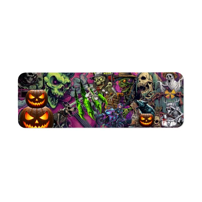 Halloween-Horror-Zombie-Collage & Jack-O'-Lantern  (Vorne)
