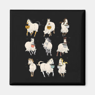 Halloween Horse Ghost Boo Pumpkin Kostüm für Männe Magnet