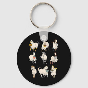 Halloween Horse Ghost Boo Pumpkin Kostüm für Männe Schlüsselanhänger
