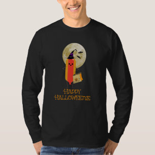 Halloween Hot Wiener Hundebrötchen & Mond Happy Ha T-Shirt