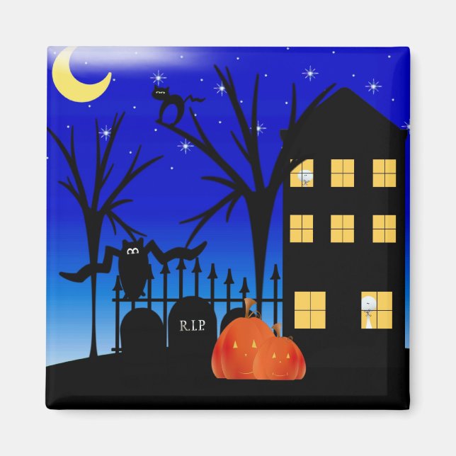 Halloween House Magnet (Vorne)