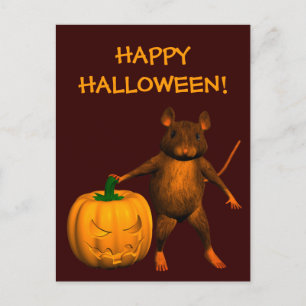 Halloween House Mouse Postkarte