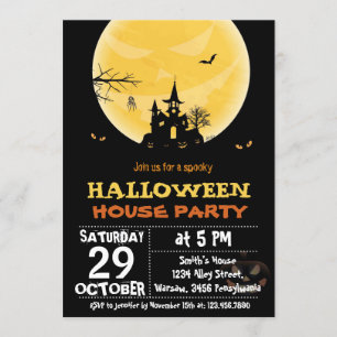 Halloween House-Party Einladung