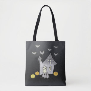 Halloween House, Schwarze Katzen, Fledermäuse, Kür
