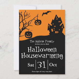 Halloween Housewarming Party und neue Adresse Ankündigung