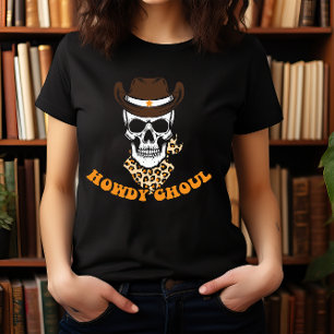 HALLOWEEN HOWDY GHOUL COWBOY SKULL T-Shirt