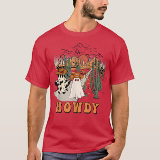 Halloween Howdy Ghouls, Boo Haw Cowboy, Desert Sun T-Shirt