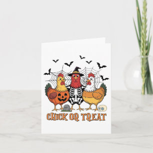 Halloween-Hühnchen-Skelettküken oder Leckerei-Spoo Karte