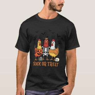 Halloween-Hühner-Skelett-Küken oder gruseliger Tri T-Shirt