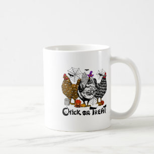 Halloween Hühnerkind oder Leckerei Spooky Jahresze Kaffeetasse