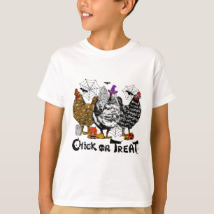 Halloween Hühnerkind oder Leckerei Spooky Jahresze T-Shirt