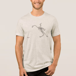 Halloween-Hühnerskelett Tri-Blend Shirt