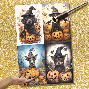Halloween Hund 1 Collage Decoupage Paper Seidenpapier