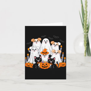 Halloween-Hund als Geist verkleidet Halloween-Hund Karte