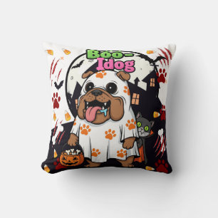 Halloween Hund "Boo Idog" Niedlich Ghost Spooky Kissen