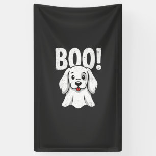 Halloween-Hund Boo Süßer Welpe Geist Design Banner