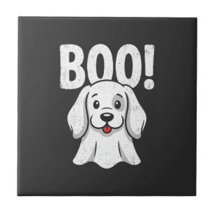 Halloween-Hund Boo Süßer Welpe Geist Design Fliese