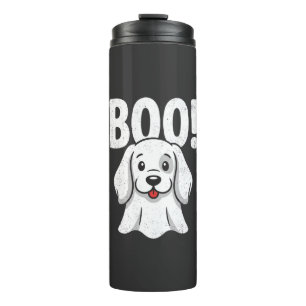 Halloween-Hund Boo Süßer Welpe Geist Design Thermosbecher