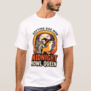 Halloween-Hund-Heul-Königin T-Shirt