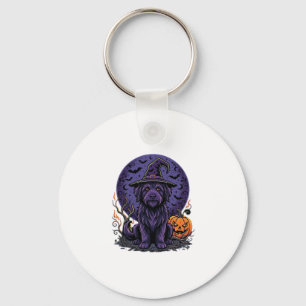 Halloween Hund Hexe Kürbis Vektorgrafik Schlüsselanhänger