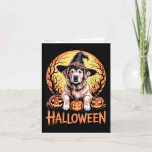 Halloween-Hund-Hexen-Design für Tierliebhaber und Karte
