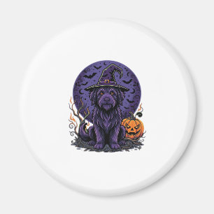Halloween-Hund-Hexen-Kürbis-Vektorgrafik Magnet