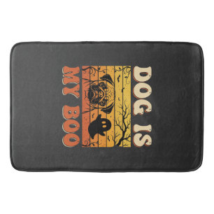 Halloween-Hund ist mein Boo-Pug-Geist-Design Badematte