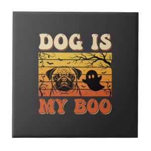 Halloween-Hund ist mein Boo-Pug-Geisterdesign Fliese