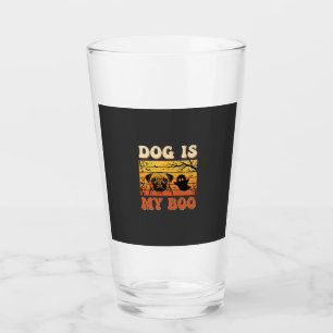 Halloween-Hund ist mein Boo-Pug-Geisterdesign Glas