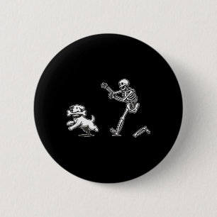 Halloween-Hund Lustiger Skelett-Hund-Jäger Button