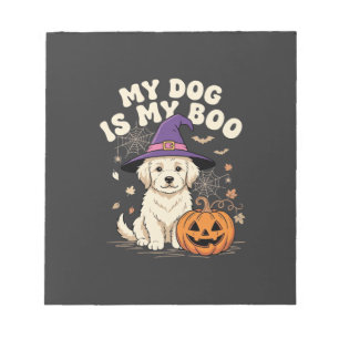 Halloween Hund Mein Hund ist mein Boo Notizblock