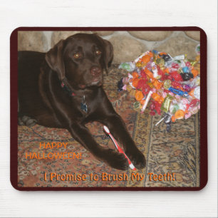 Halloween Hund mit Sweet Tooth Mousepad