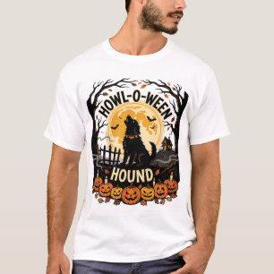 Halloween-Hund-Mond-Heulen (2) T-Shirt