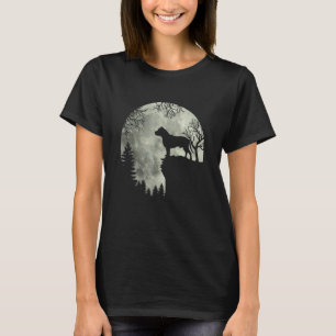 Halloween Hund Pitbull Pitbull Hund Mond Heulen Dr T-Shirt