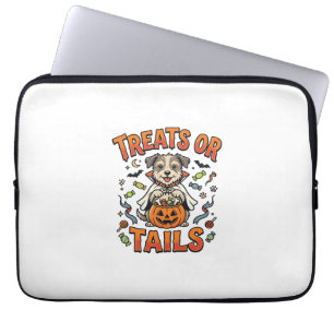 Halloween-Hund-Süßigkeiten-Unfug Laptopschutzhülle