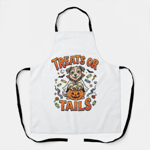Halloween-Hund-Süßigkeiten-Unfug Schürze