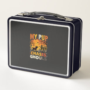Halloween-Hunde-Friedhofs-Patrouille Metall Brotdose