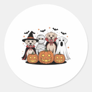 Halloween Hunde für Liebhaber von Haustieren - Nie Runder Aufkleber