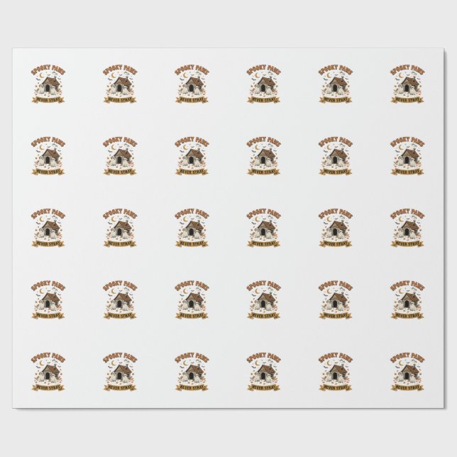 Halloween-Hunde-Geisterpfoten Geschenkpapier (Flach)