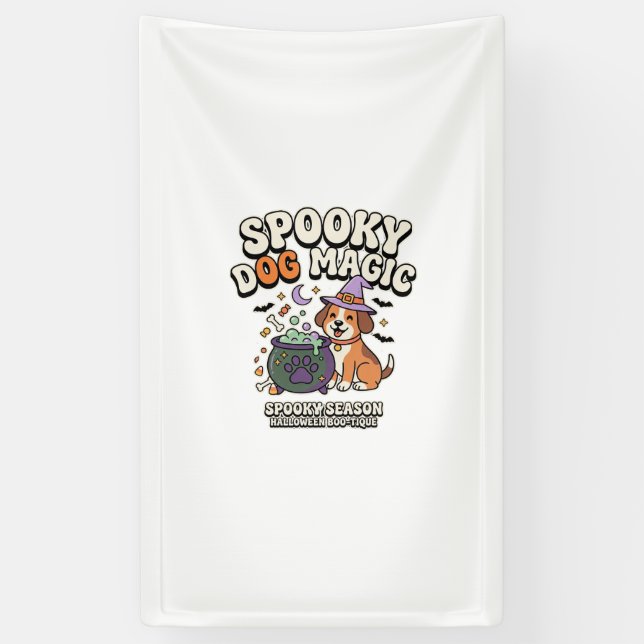 Halloween-Hunde-Magie-Vibes Banner (Vertikal)