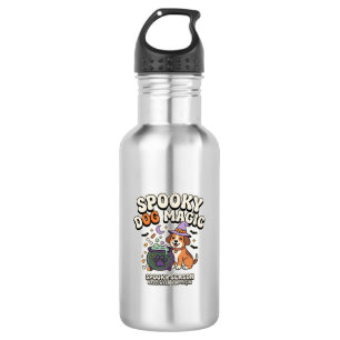 Halloween-Hunde-Magie-Vibes Edelstahlflasche