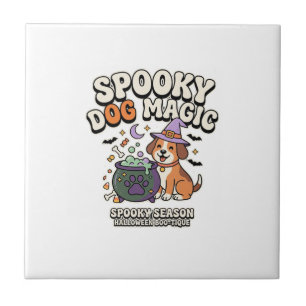 Halloween-Hunde-Magie-Vibes Fliese