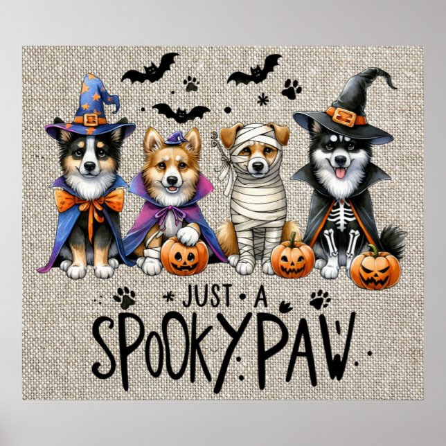 Halloween Hunde Poster (Vorne)
