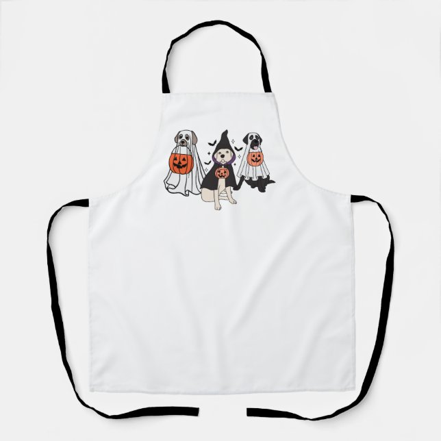 Halloween Hunde Trick-or-Leckerei Schürze (Vorderseite)