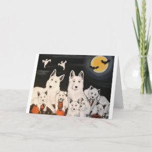 Halloween-Hundefamilie Karte