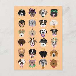 Halloween-Hundegegenden Postkarte
