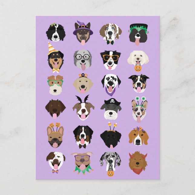 Halloween-Hundegegenden Postkarte (Vorderseite)